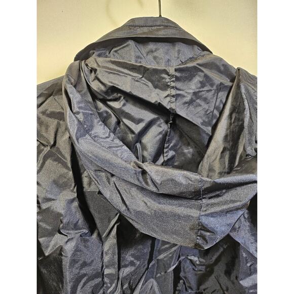 Reebok Vintage Spellout Windbreaker Pullover Snap Zip Hooded Men's Navy Size 2XL - Picture 11 of 13